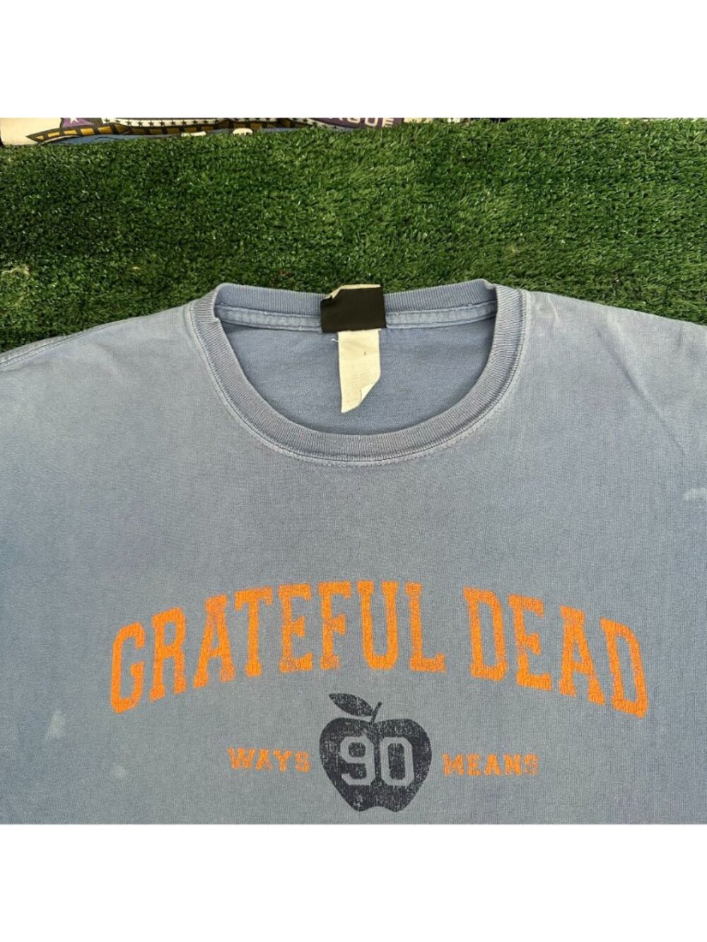 Vintage Y2K Grateful Dead The Garden NY T-Shirt Liquid Blue XL Sun Faded Hippie - Picture 2 of 5